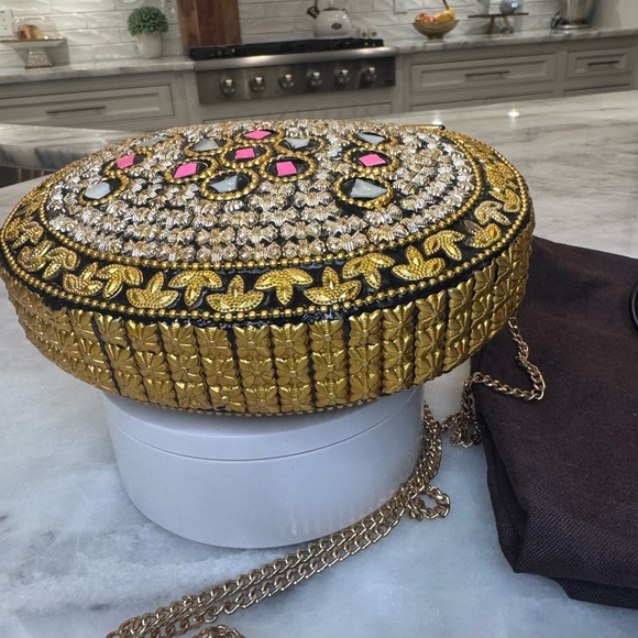 Ramla Beverly Hills Mosaic Pink and Gold Women's Bag - Picture 6 of 8